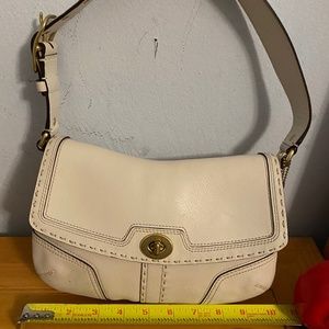 Coach Hampton small flap leather handbag